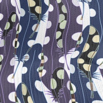 Psychedelic Overlay Feather Stretch Jersey