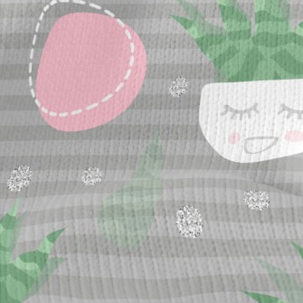 Closed Eyes Aloe Vera Potted P Stretch Jersey