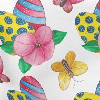 Flower World Butterfly Lightweight Cotton Poplin