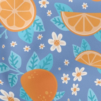 Juicy And Sweet Oranges Lightweight Cotton Poplin