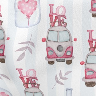 Love Love Bus Lightweight Cotton Poplin