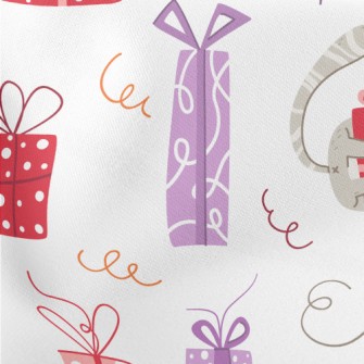 Happy Gift Cat Lightweight Cotton Poplin