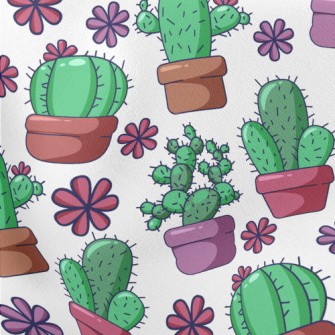 Chubby Cactus Lightweight Cotton Poplin