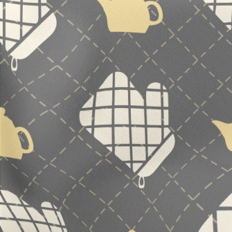 Plaid Glove Teapot Lightweight Cotton Poplin
