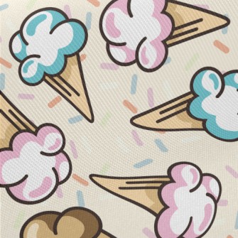 Marshmallow Ice Cream Midweight Cotton Poplin