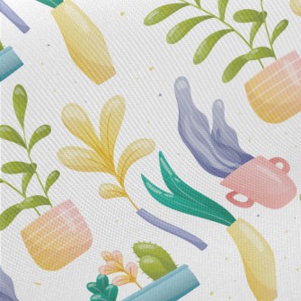 Leisurely Cactus Gardening Midweight Cotton Poplin