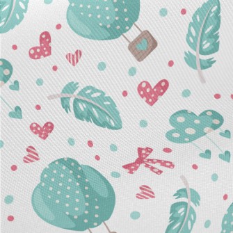 Beautiful Hot Air Balloon Feat Midweight Cotton Poplin