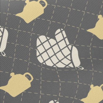 Plaid Glove Teapot Midweight Cotton Poplin