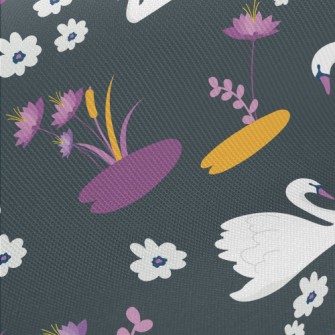 Lonely Swan Lake Midweight Cotton Poplin