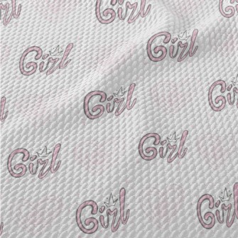 Girl Crown Love Heart Birdseye Piqué