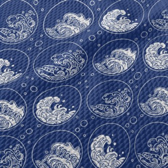 Circle Sea Waves Birdseye Piqué