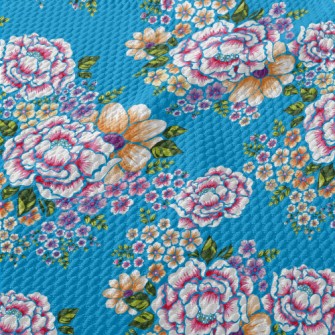 Taiwan Retro Big Flower Birdseye Piqué