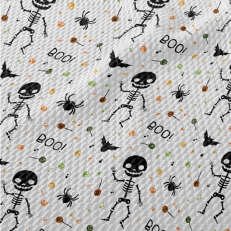 Halloween Funny Skeleton Birdseye Piqué