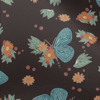 Butterfly On A Flower Chiffon