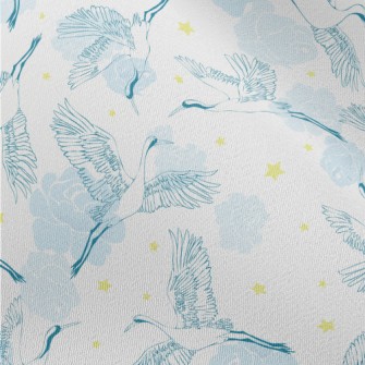 Graceful Flying Crane Chiffon