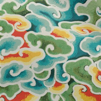 Chinese Art Clouds Chiffon