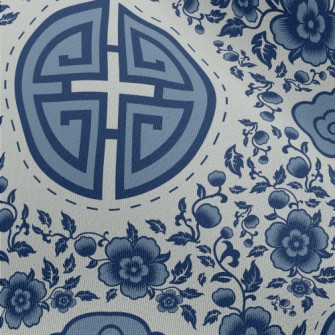 Vintage Chinese Flowers Chiffon