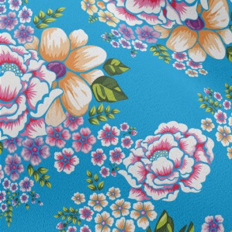 Taiwan Retro Big Flower Chiffon