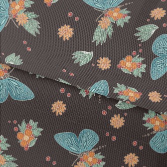 Butterfly On A Flower Waterproof Oxford