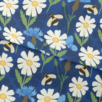 Big White Flower With Bee Waterproof Oxford