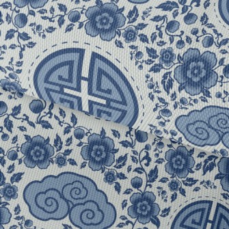 Vintage Chinese Flowers Waterproof Oxford