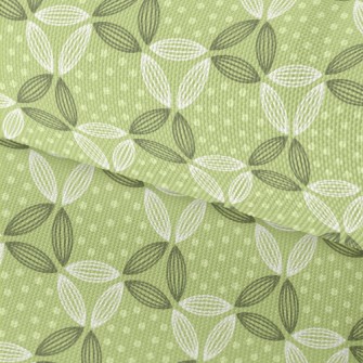 Dots And Lines Leaves Waterproof Oxford