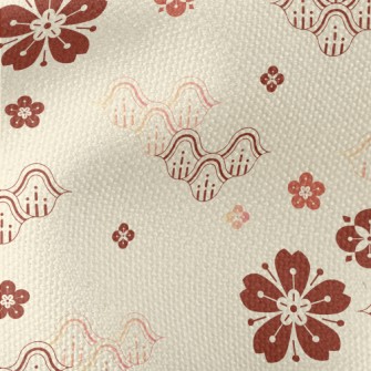 Japanese Cherry Blossom Hill Waterproof Canvas