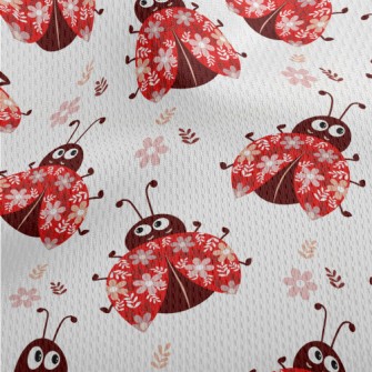 Big Eyed Ladybug Athletic Mesh Flat Back