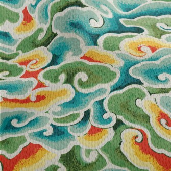 Chinese Art Clouds Athletic Mesh Flat Back