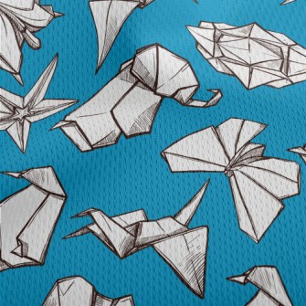 3D Origami Animals Athletic Mesh Flat Back