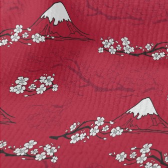 Mt. Fuji And Cherry Blossoms Terry
