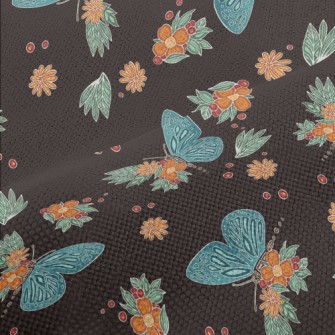 Butterfly On A Flower Performance Linen