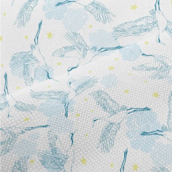 Graceful Flying Crane Performance Linen