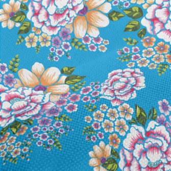 Taiwan Retro Big Flower Performance Linen