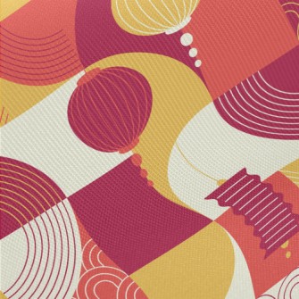 Chinese Style Lanterns Twill