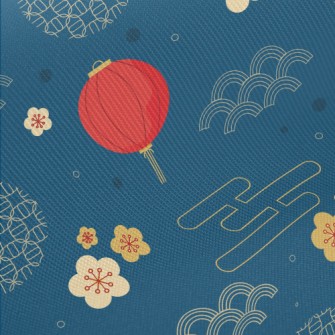 New Year Decoration Lanterns Twill