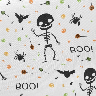 Halloween Funny Skeleton Twill