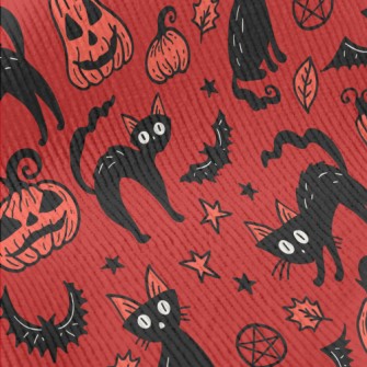 Halloween Pumpkin Black Cat Standard Corduroy