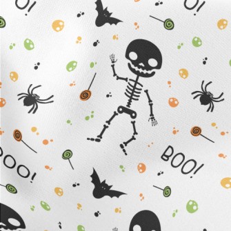 Halloween Funny Skeleton Stretch Ponte