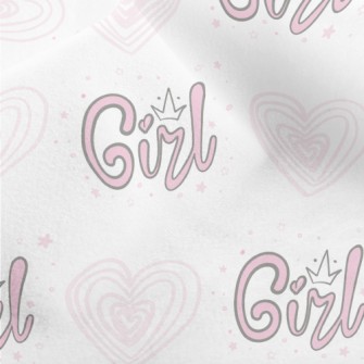 Girl Crown Love Heart Micro Fleece
