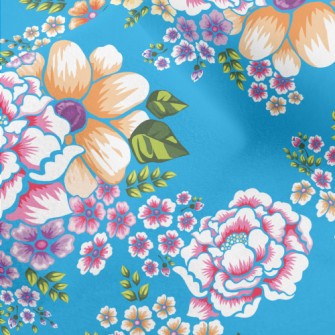 Taiwan Retro Big Flower Micro Fleece