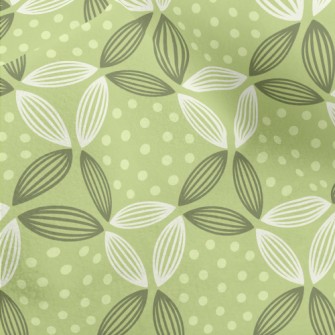 Dots And Lines Leaves Micro Fleece