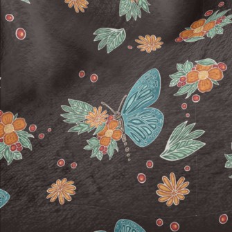 Butterfly On A Flower Minky