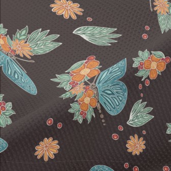 Butterfly On A Flower Piqué