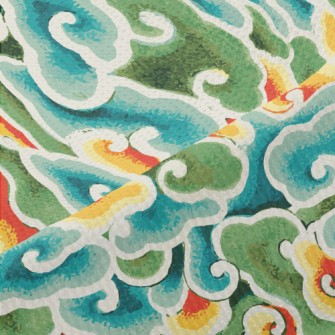 Chinese Art Clouds Piqué
