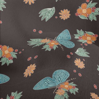 Butterfly On A Flower Lightweight Performance Linen