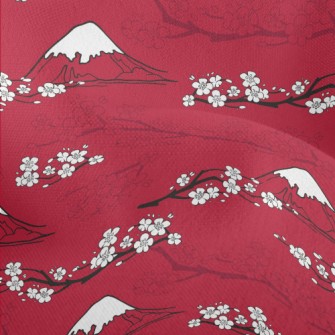 Mt. Fuji And Cherry Blossoms Lightweight Performance Linen