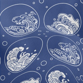 Circle Sea Waves Lightweight Performance Linen