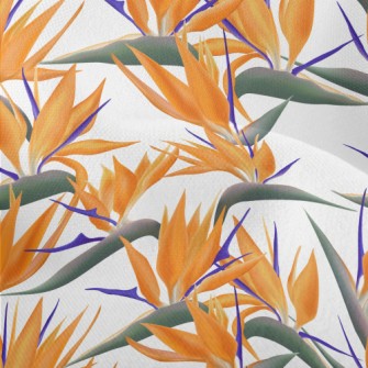 Large Bird Of Paradise Flower Lightweight Performance Linen
