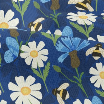 Big White Flower With Bee Modern Jersey